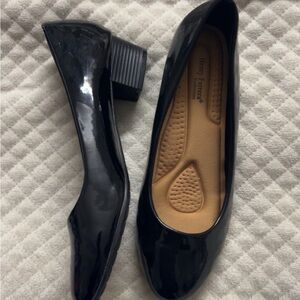 Henry Ferrera Black Patent Heels